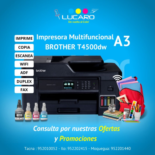 Brother Multifuncional  MFC-T4500dw | FORMATO A3