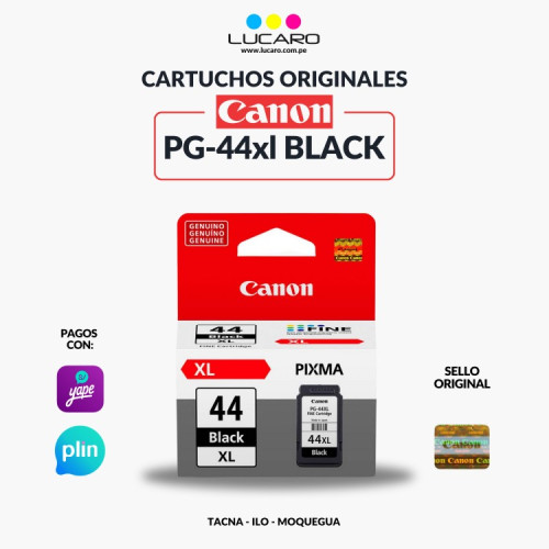 Cartucho de Canon PG-44 XL Black Original | S/85.00